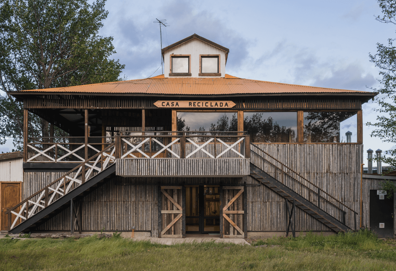 Rustic main house at Hacienda Dorotea, Patagonia