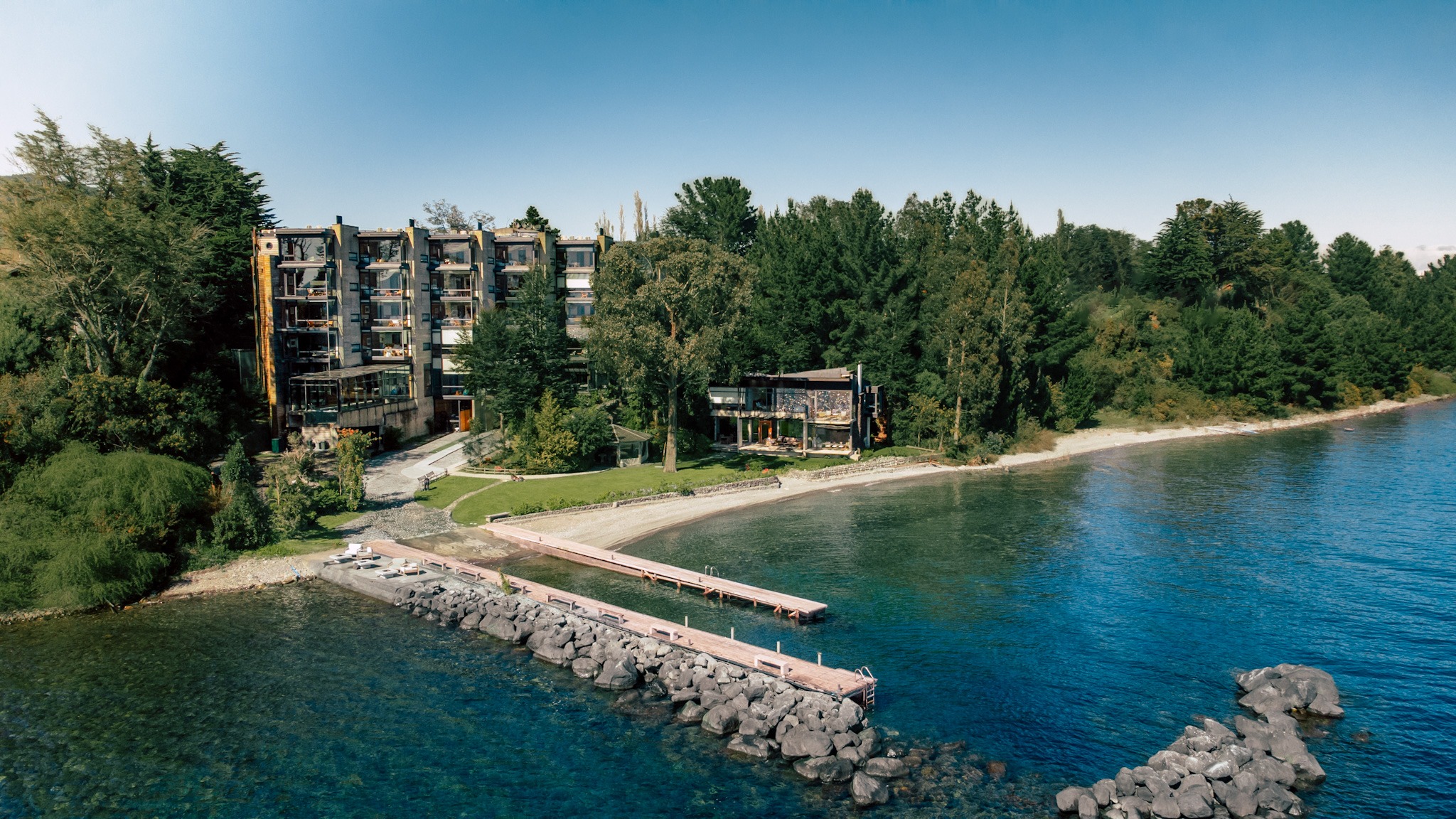 Hotel AWA on the shore of Lake Llanquihue, Puerto Varas